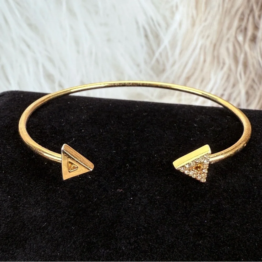 Goldtone minimalist Triangle Cuff Bracelet